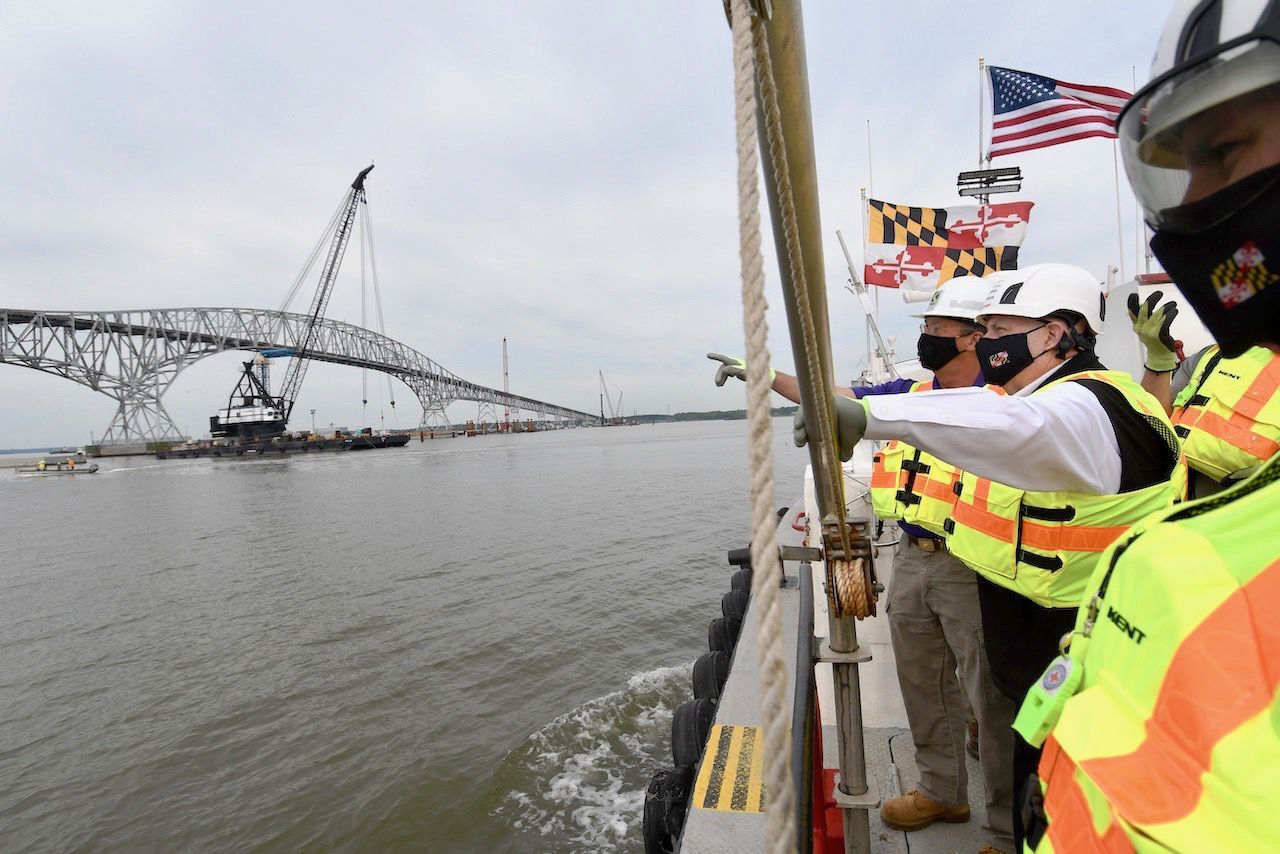 Governor takes in bridge project